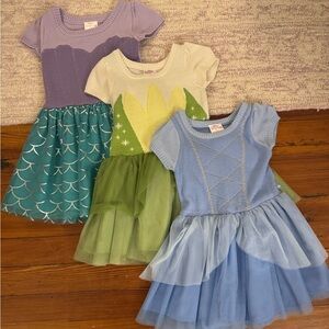 Disney Princess set of 3 knit top toddler dresses